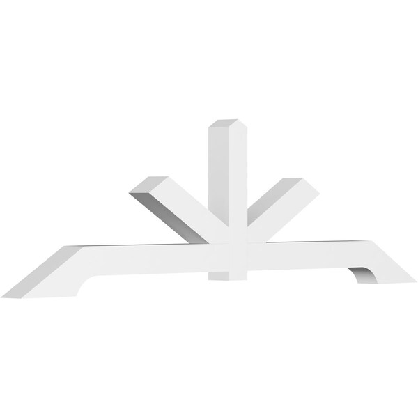 Ekena Millwork Vanguard Architectural Grade PVC Gable Bracket, 84"W x 24 1/2"H x 4"D x 4"F, 7/12 Pitch GBP084X25X0404VAN00 - main